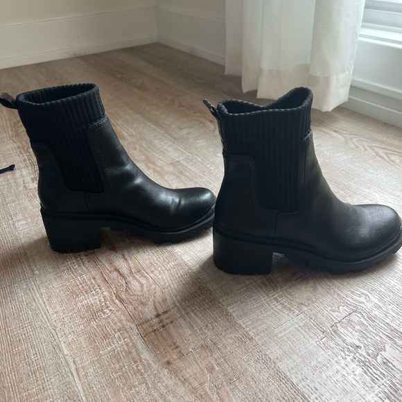 Steven by Steve Madden Black Lug Sole Booties - Picture 5 of 8